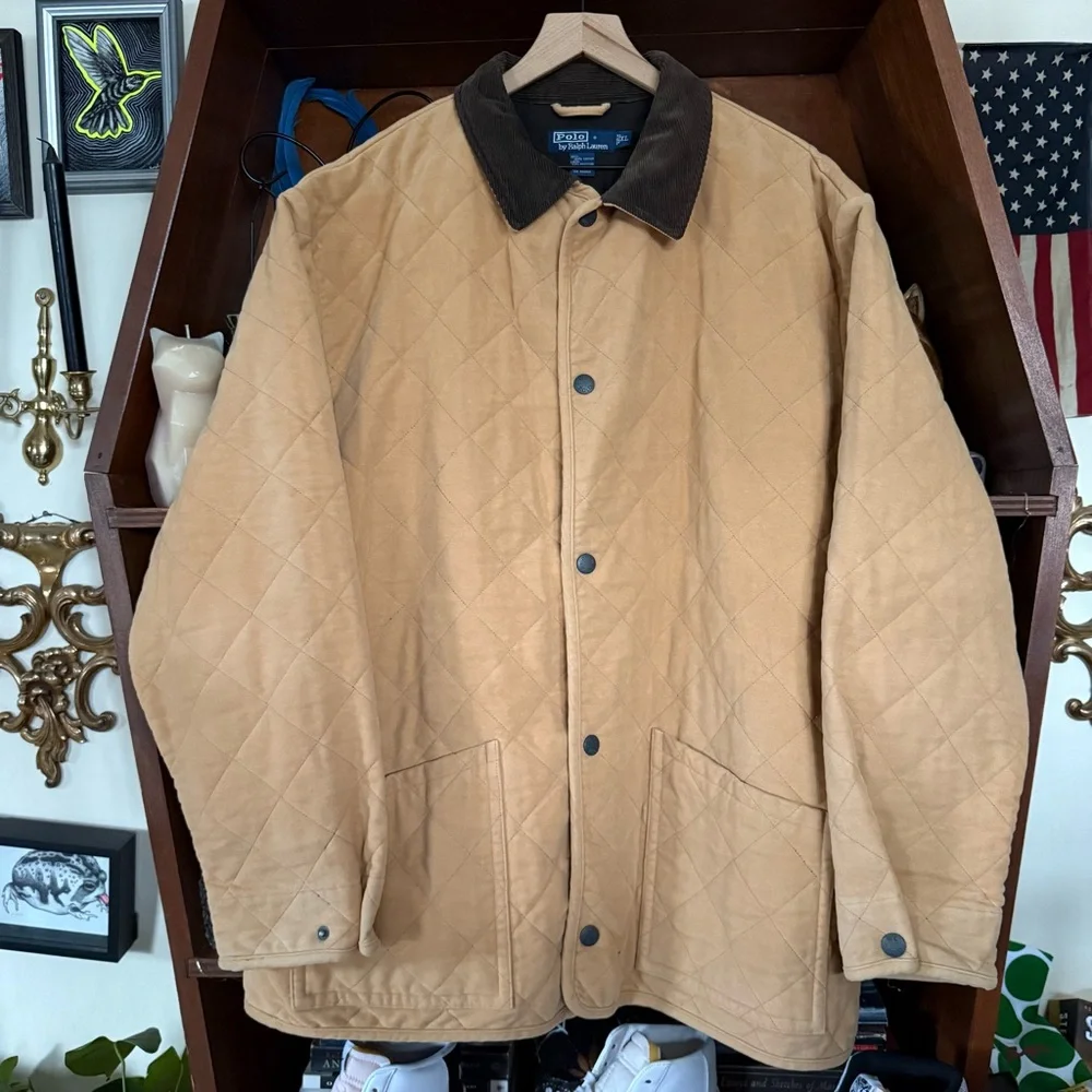 Vintage Polo by Ralph Lauren - Tan Quilted Jacket - Men’s xL